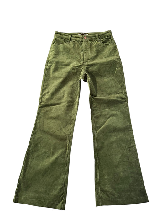 PRINCESS HIGHWAY GREEN VELVET PANTS | 10