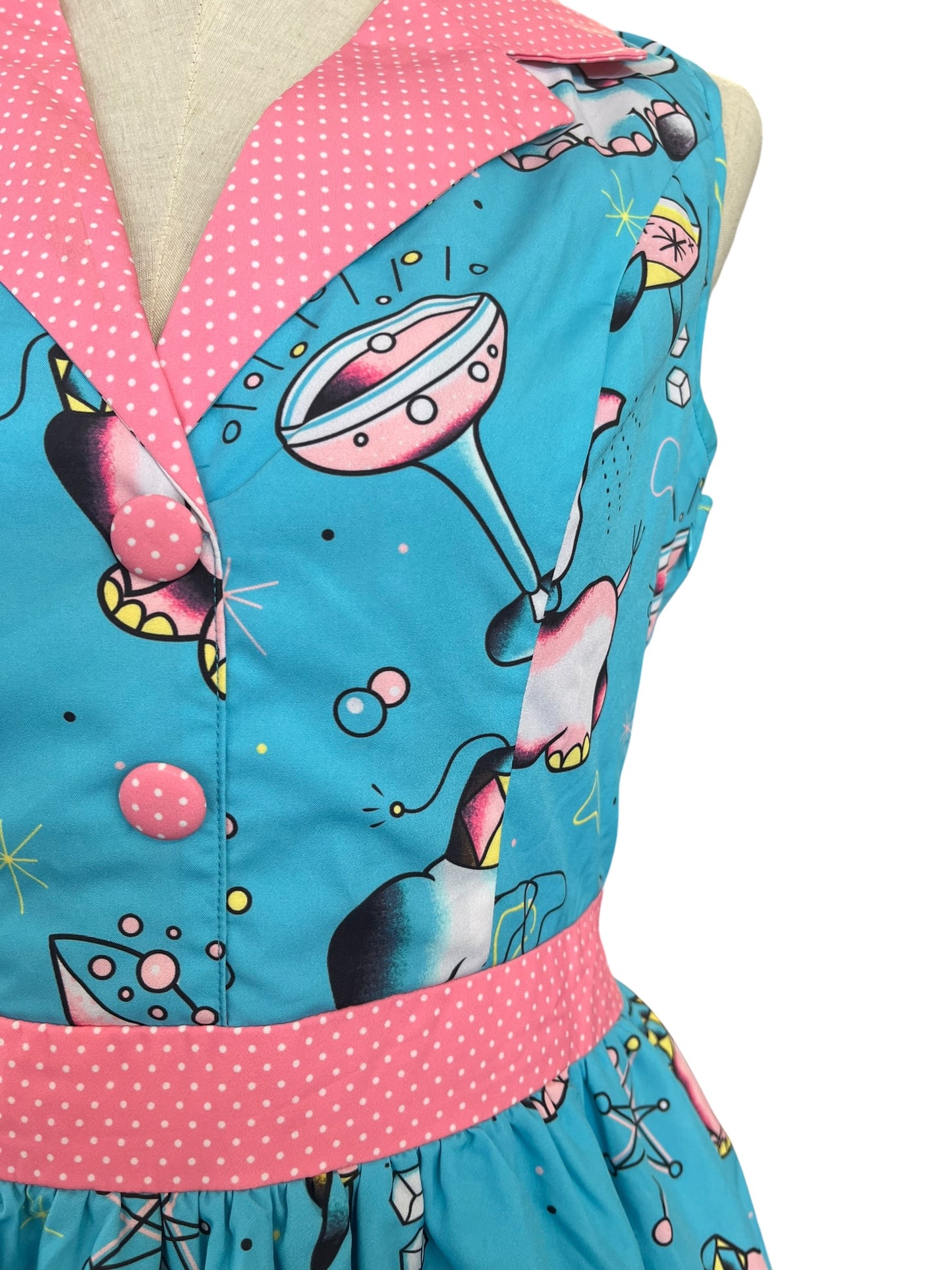 SOURPUSS BLUE CIRCUS DRESS | M