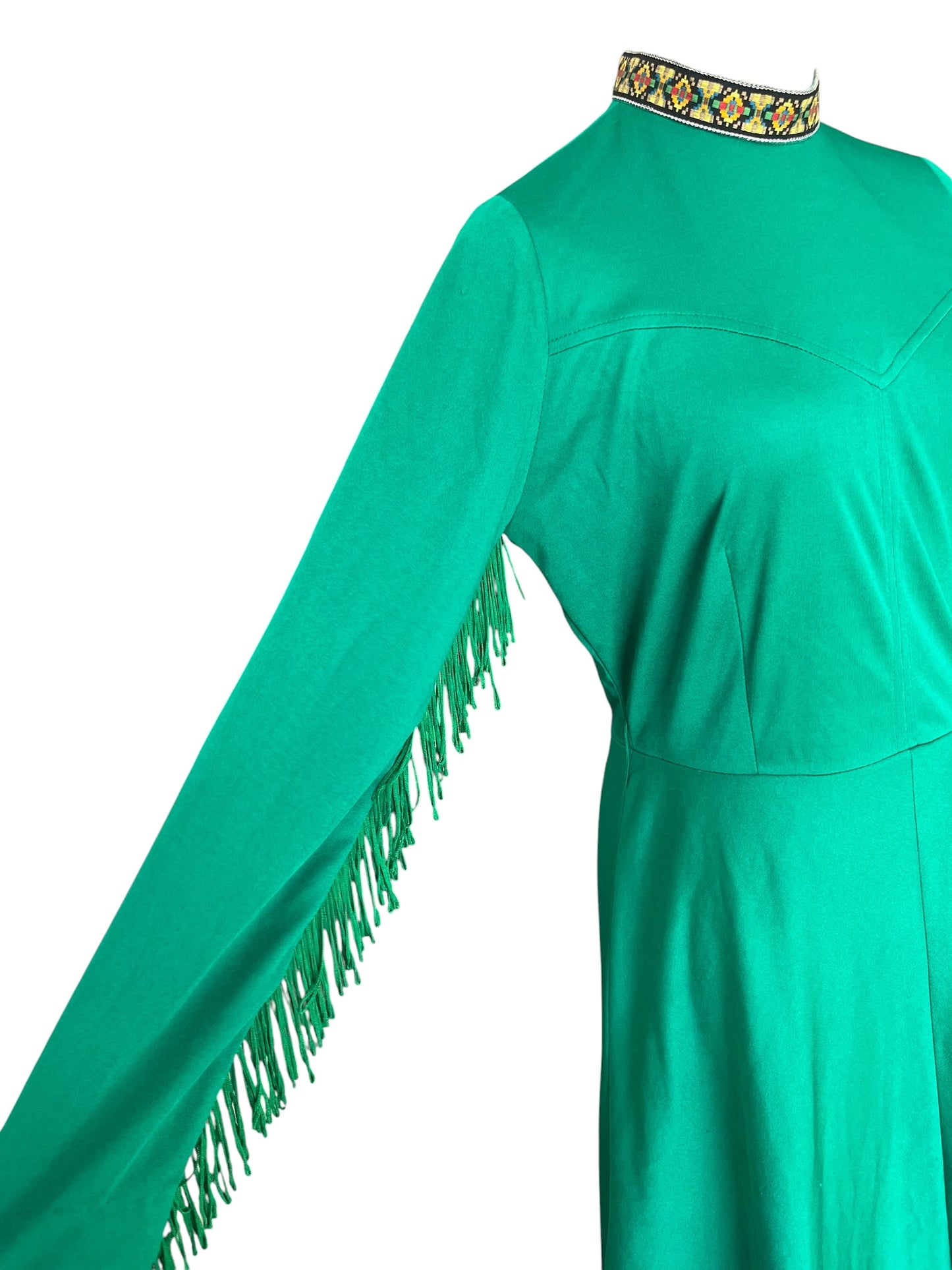 BARNABY GREEN FRINGE DRESS | 8