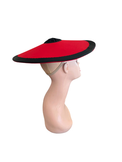 BLACK & RED CIRCULAR HAT