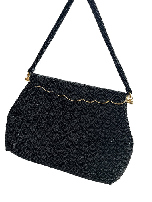 BLACK BEADED BAG