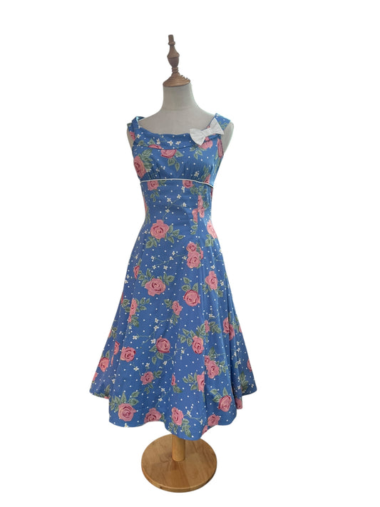HELLBUNNY BLUE ROSE DRESS | 8