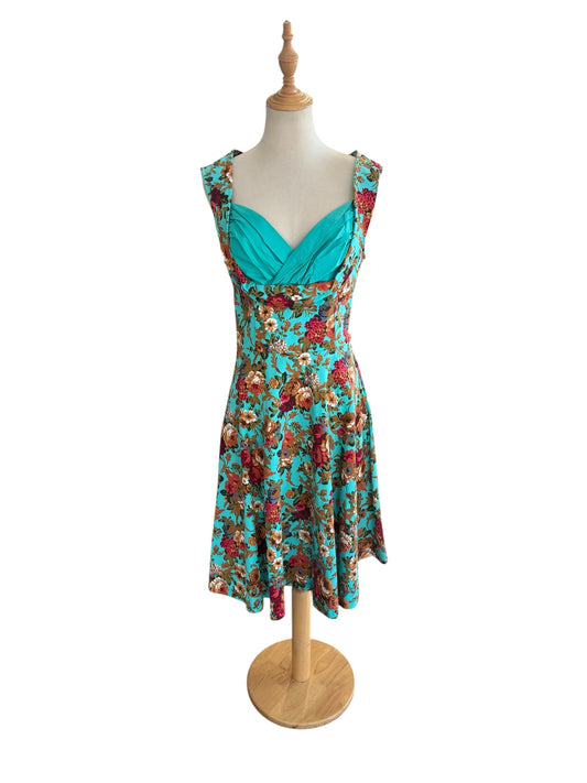 LINDY BOP BLUE FLORAL DRESS | 12