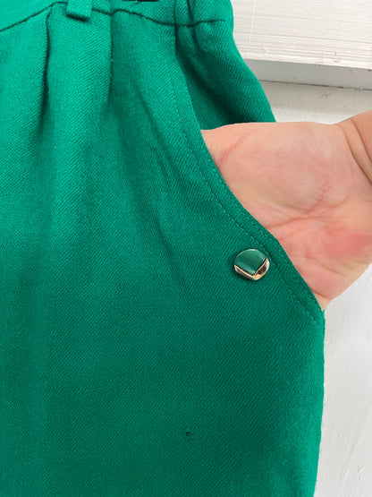 GREEN PURE WOOL SKIRT sz10/12