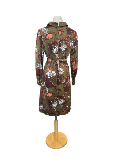 LEDERMAN OLIVE FLORAL DRESS | 8-10