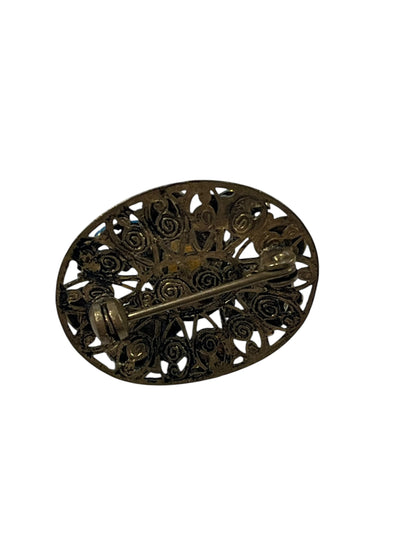 FILIGREE OPAL BROOCH