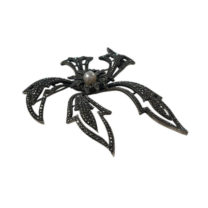 LARGE MARCASITE GOTH BROOCH