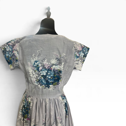 BLUEY/GREY OIL PAINTING DRESS | 10/12
