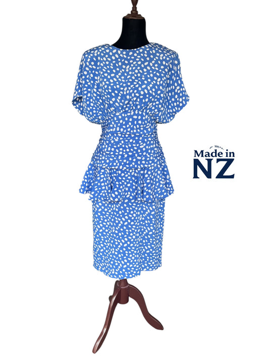 QUEENS BLUE POLKADOT DRESS| 8