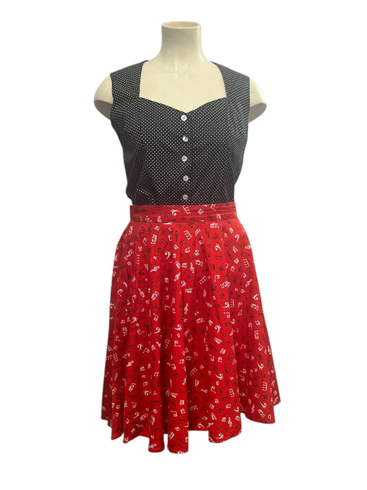RED MUSIC NOTE SKIRT  | 22