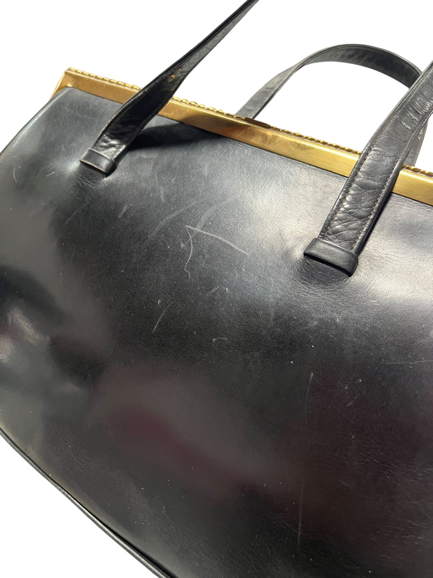 FASSBENDER BLACK LEATHER HANDBAG