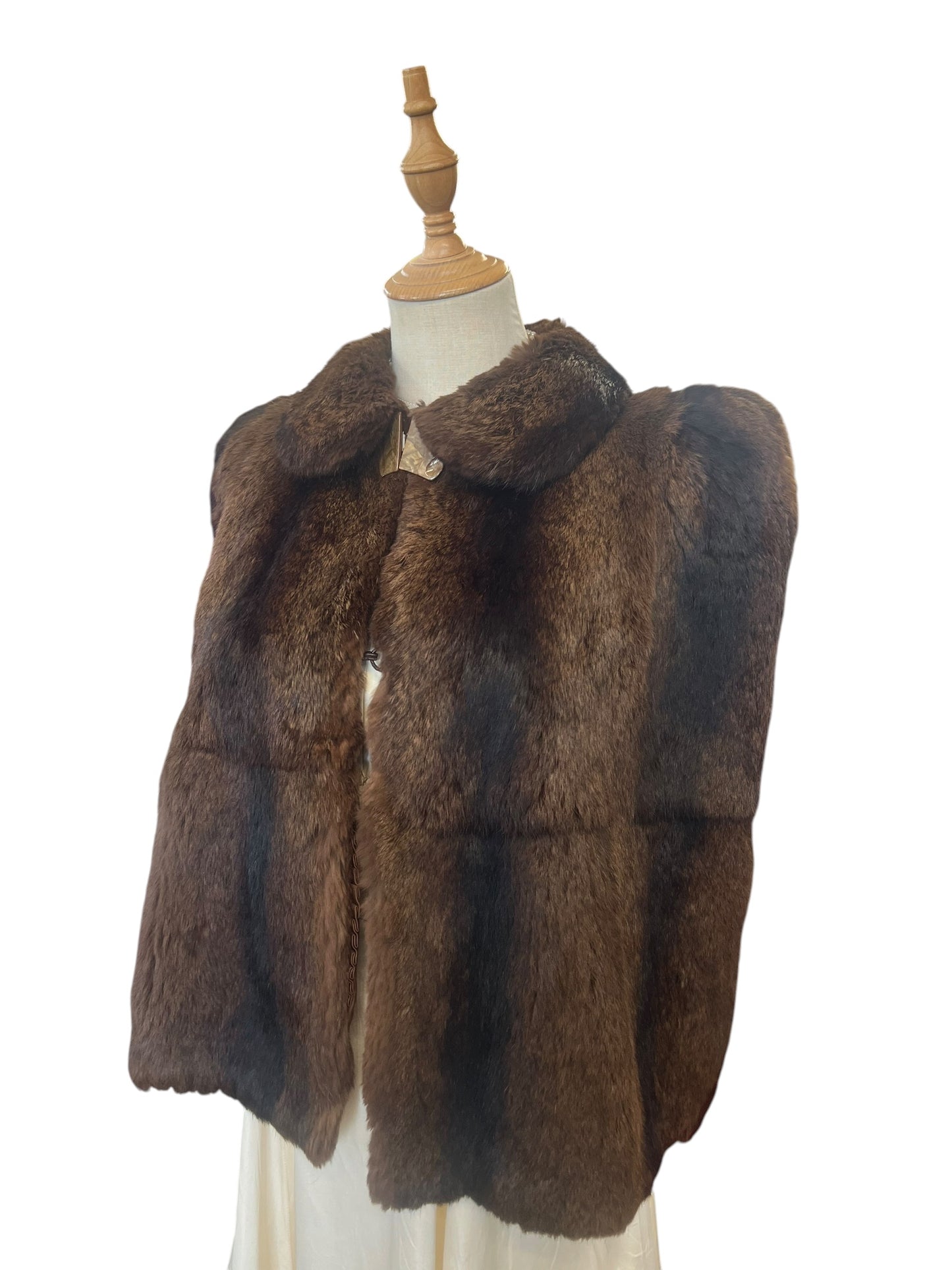 SOFT BROWN FUR CAPELET