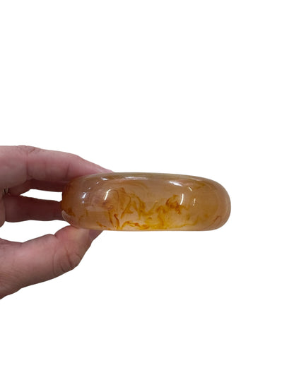ORANGE FLECKED TRANSLUCENT BANGLE