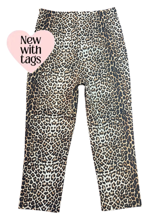 DOUBLE TROUBLE  LEOPARD CAPRIS SZ 10