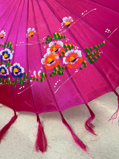 PINK TASSEL PARASOL