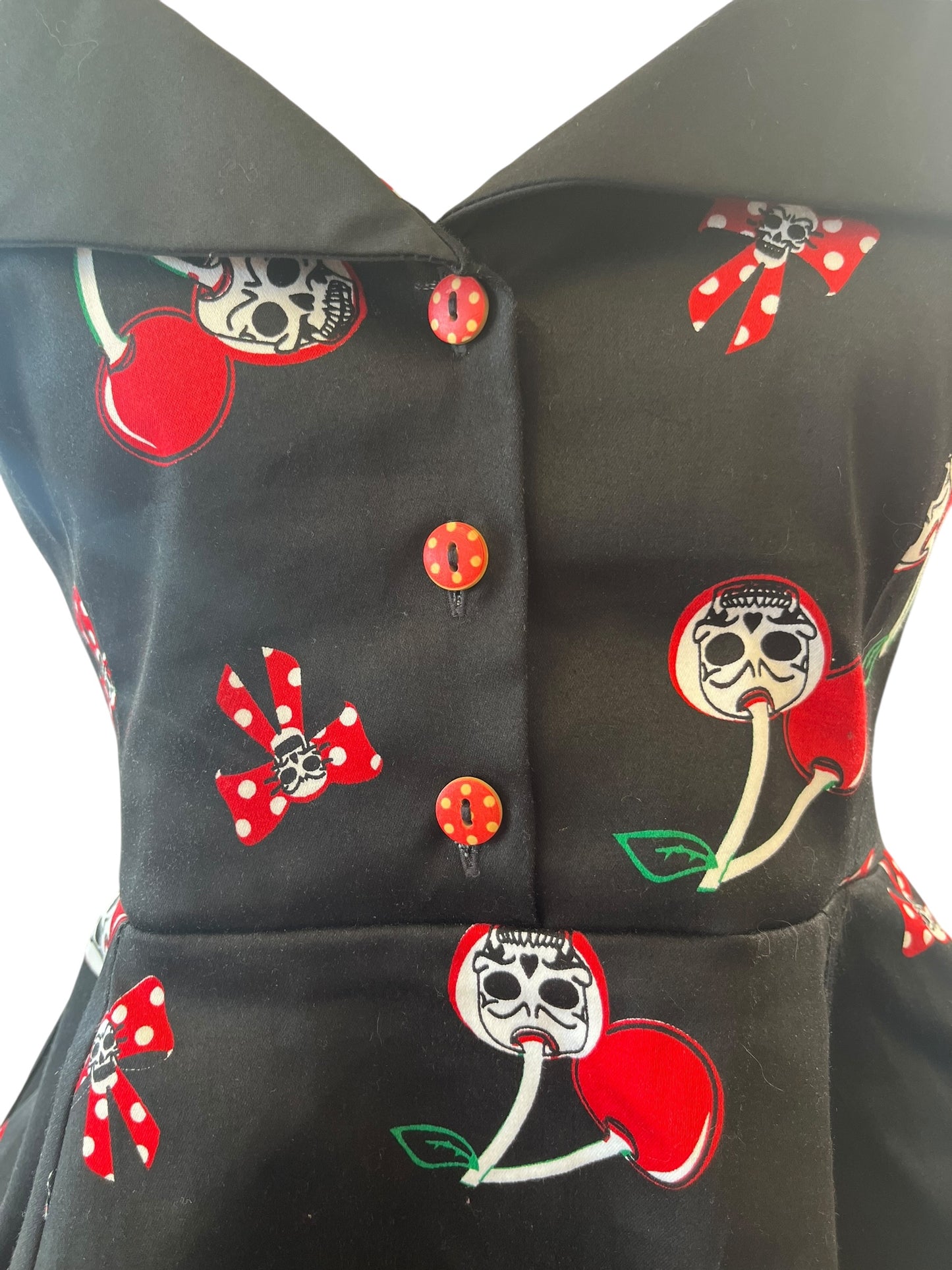 IN GEAR SKULL CHERRIES PEPLUM HALTER | 10