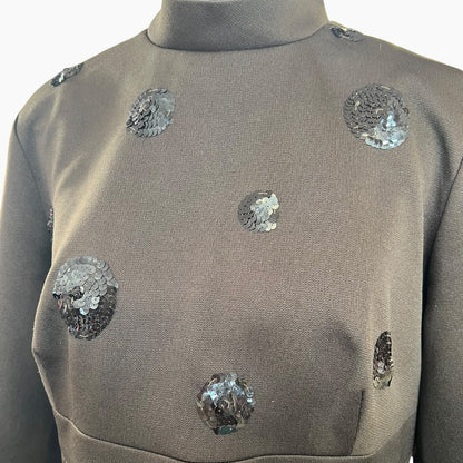 LEROSE BROWN SEQUINED DRESS | 12-14