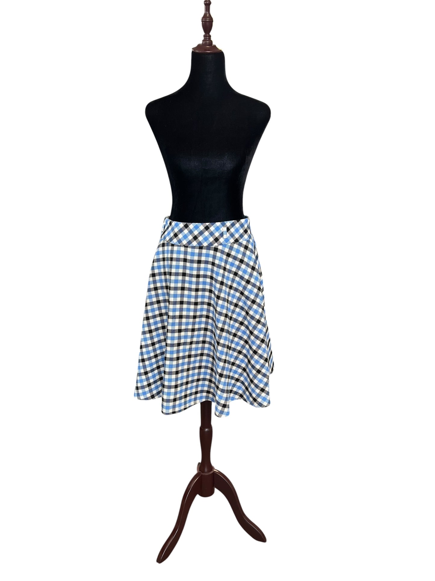 REVIEW BLUE CHECK SKIRT | 10