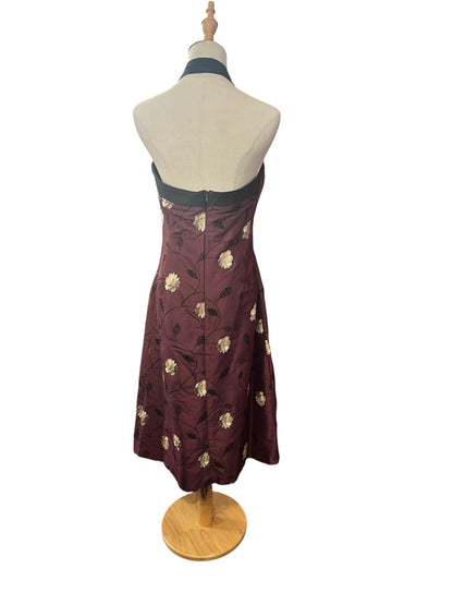 SATIN EMBROIDERED DRESS | 12
