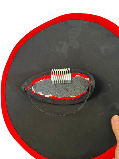 BLACK & RED CIRCULAR HAT