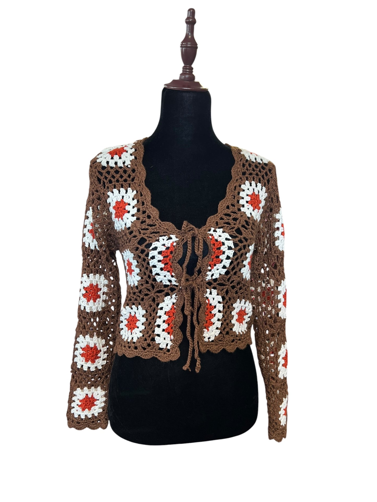 BROWN CROCHET TOP | 10
