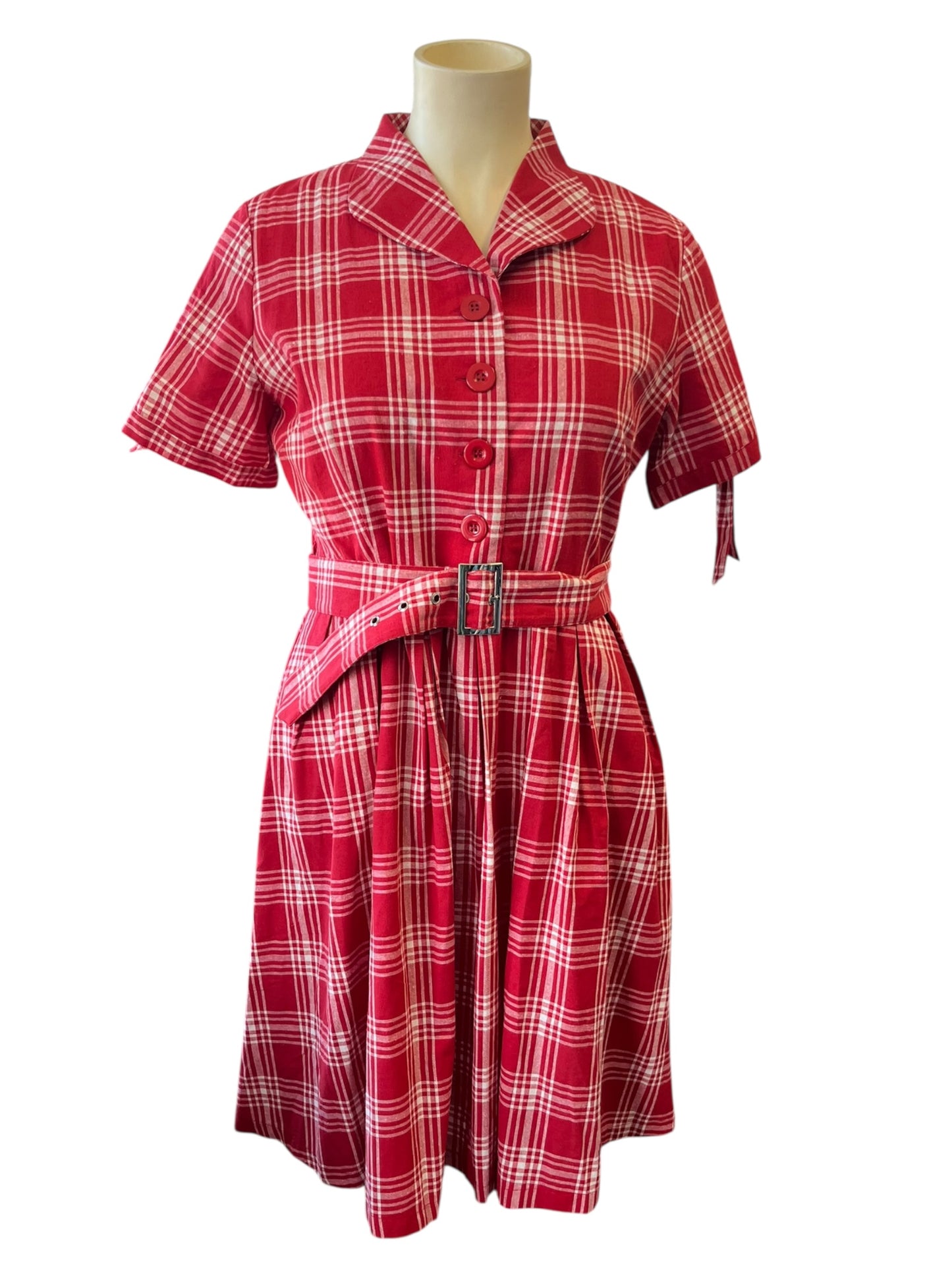 LINDY BOP RED GINGHAM DRESS | 22