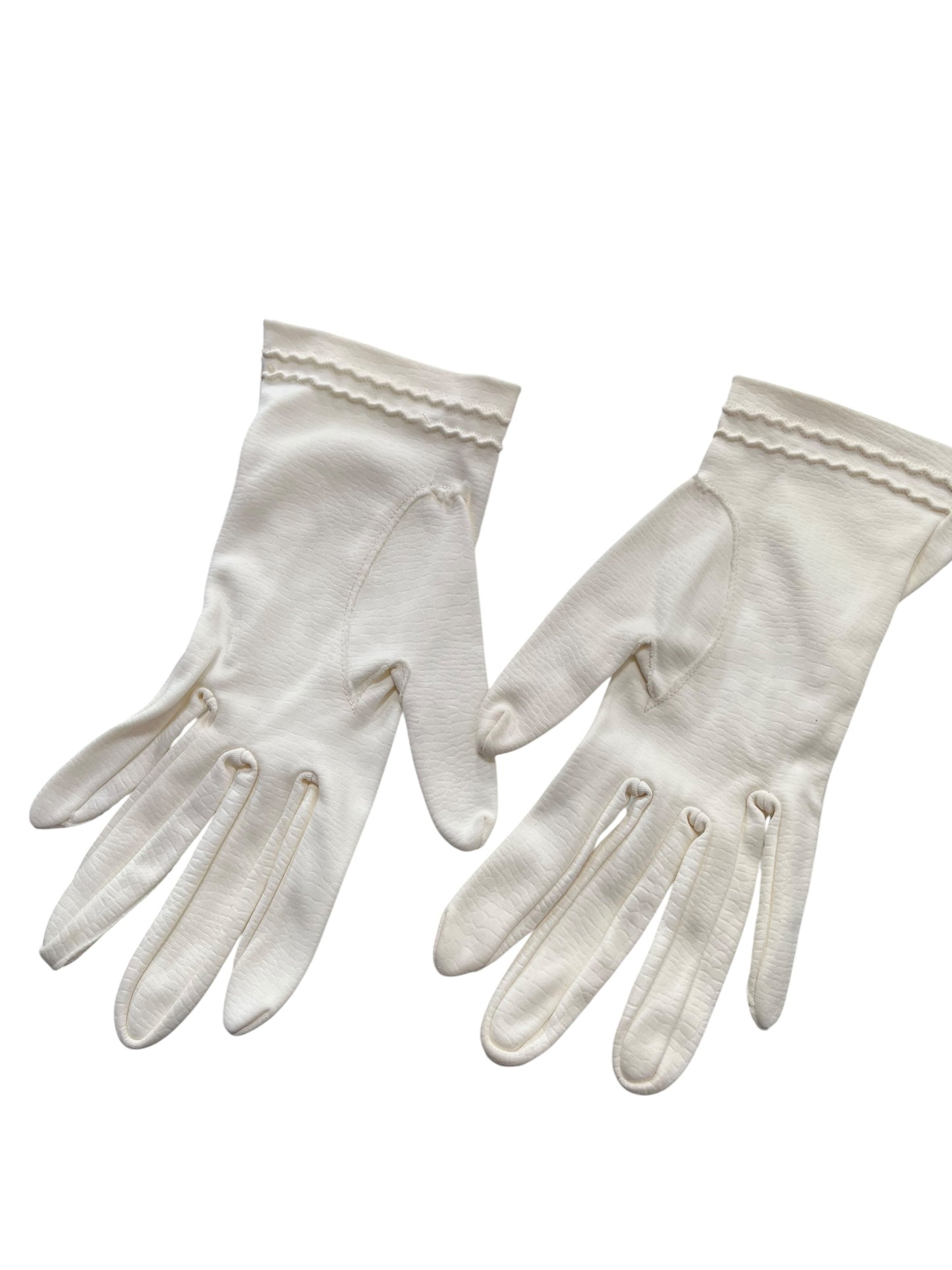 CREAM WRISTLIT GLOVES