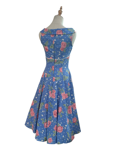 HELLBUNNY BLUE ROSE DRESS | 8