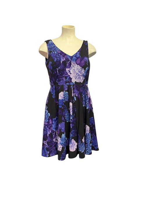 CITY CHIC PURPLE HYDRANGA DRESS SZ S/16
