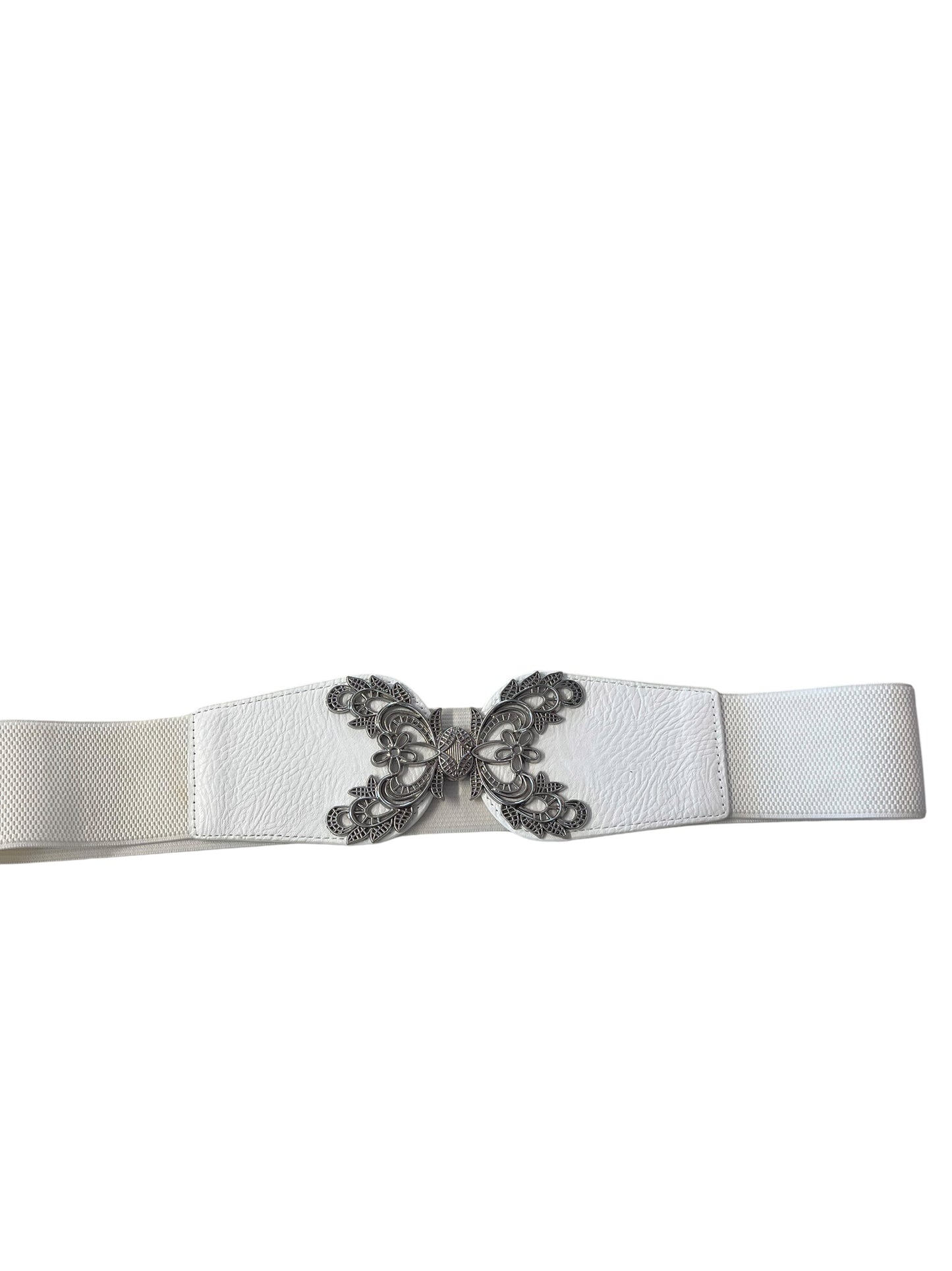 WHITE BUTTERFLY BELT | 92-100cm