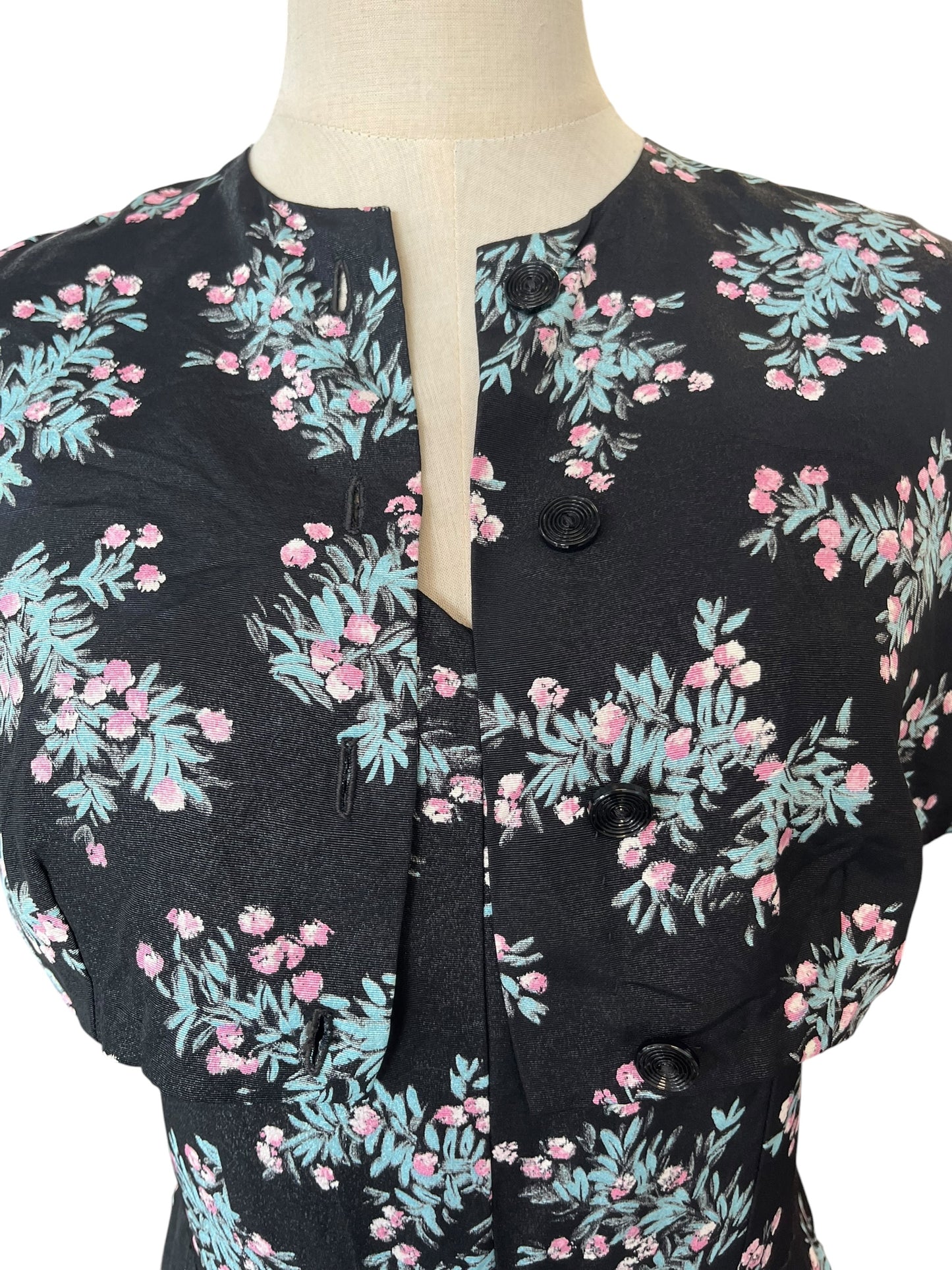BLUE & PINK VINTAGE DRESS & BOLERO | 10