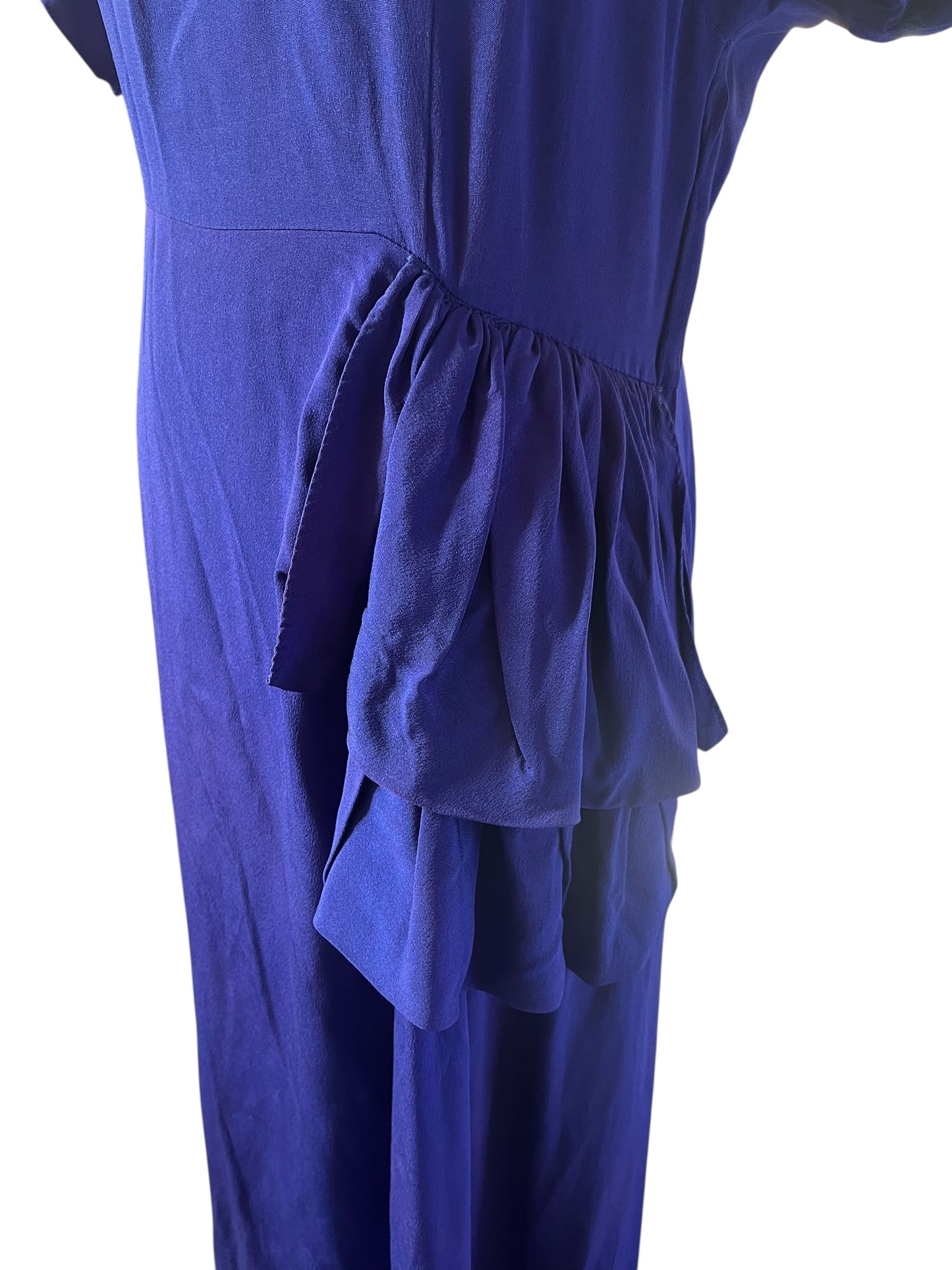 A BLUE SWAREE 1940S DRESS | 12