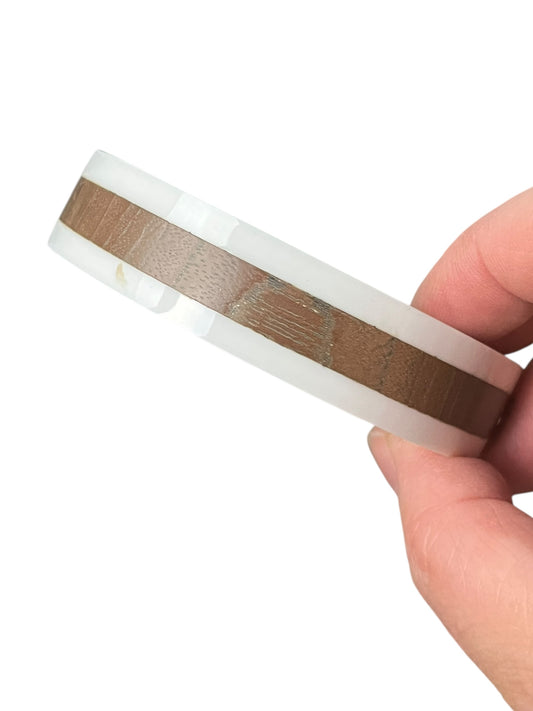 WHITE WOOD INLAY BANGLE