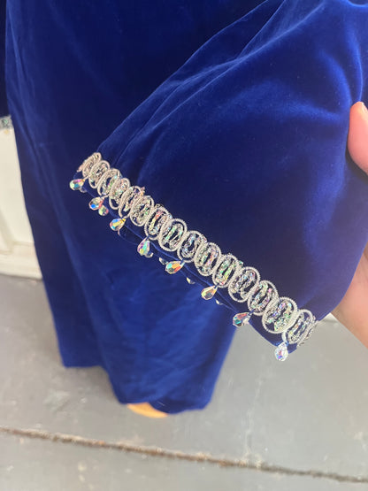 BLUE VELVET DRESS SZ 10