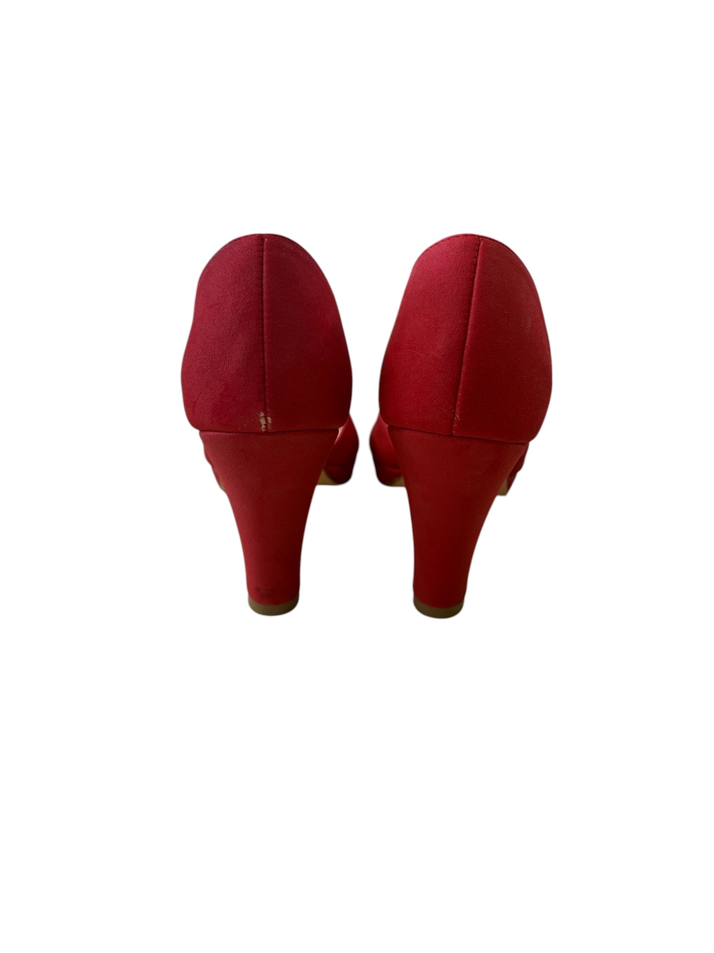 BAIT RED PEEP TOE HEELS | 6
