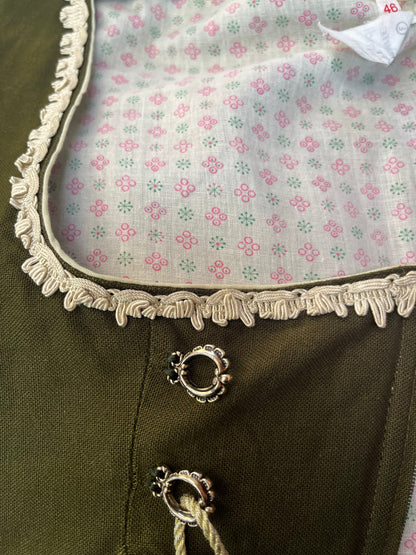 AUTHENTIC DIRNDL OLIVE DRESS SZ 16