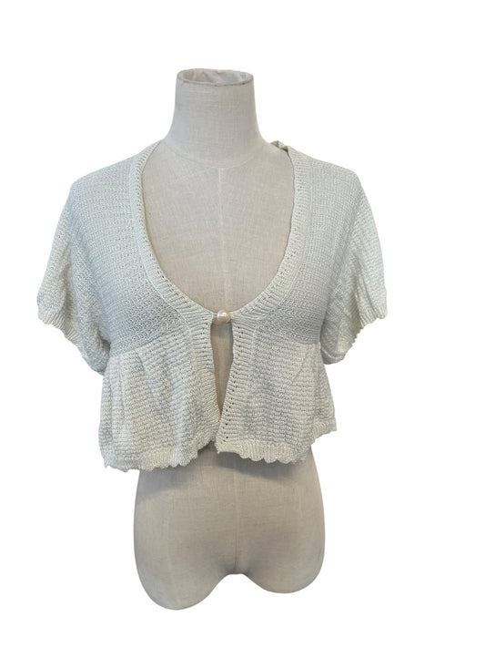 CREAM METALLIC CARDY | 8/10