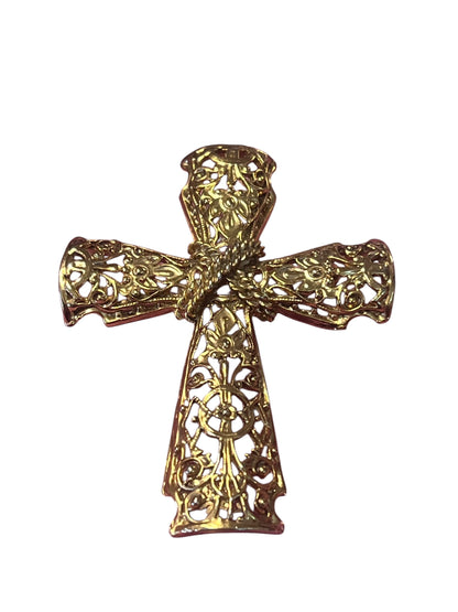 ORNATE CROSS BROOCH