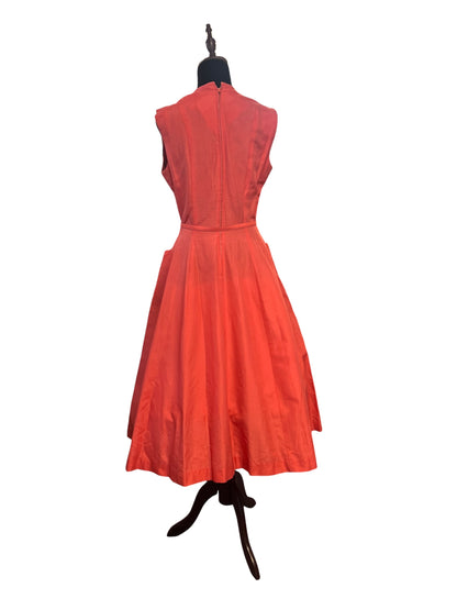 1950s PEACH DRESS & BOLERO SET | 8