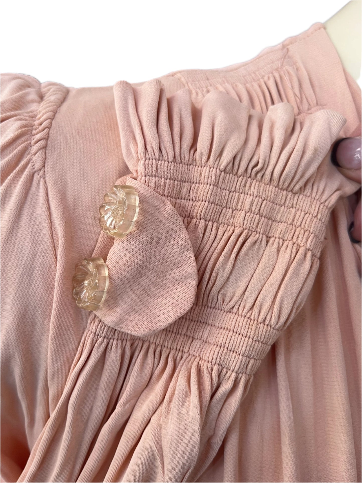DREAMY PEACH 1940s DRESS SZ 14