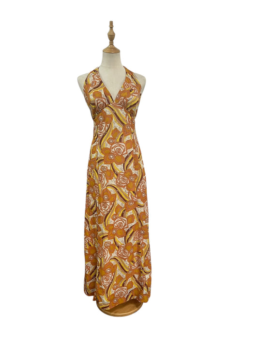 FLOATY HALTERNECK 70S DRESS SZ 4/6