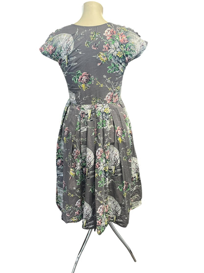 LAZYBONES GREY ROSE DRESS  | L