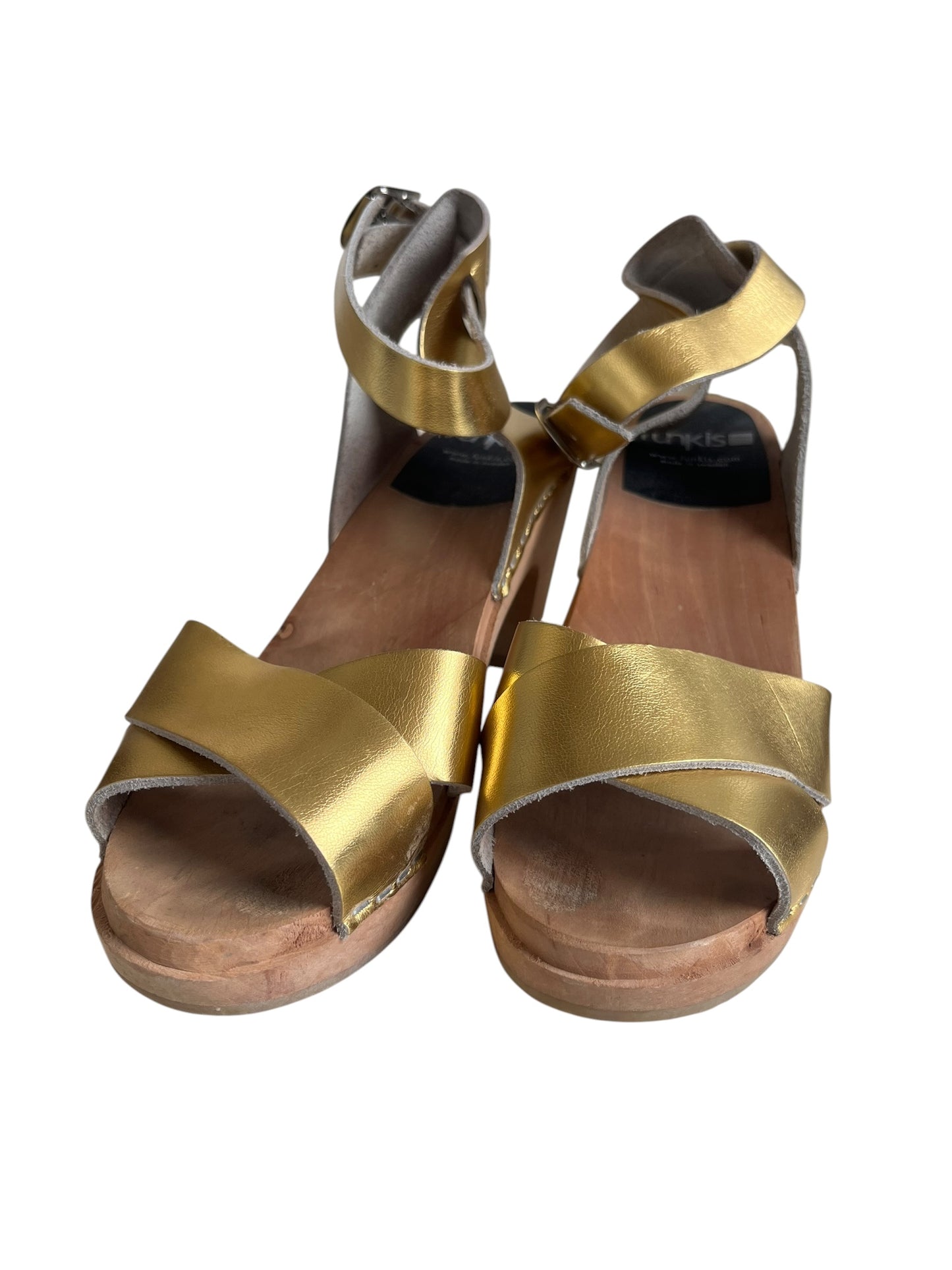 FUNKIS GOLD STRAPPY HEELS |6