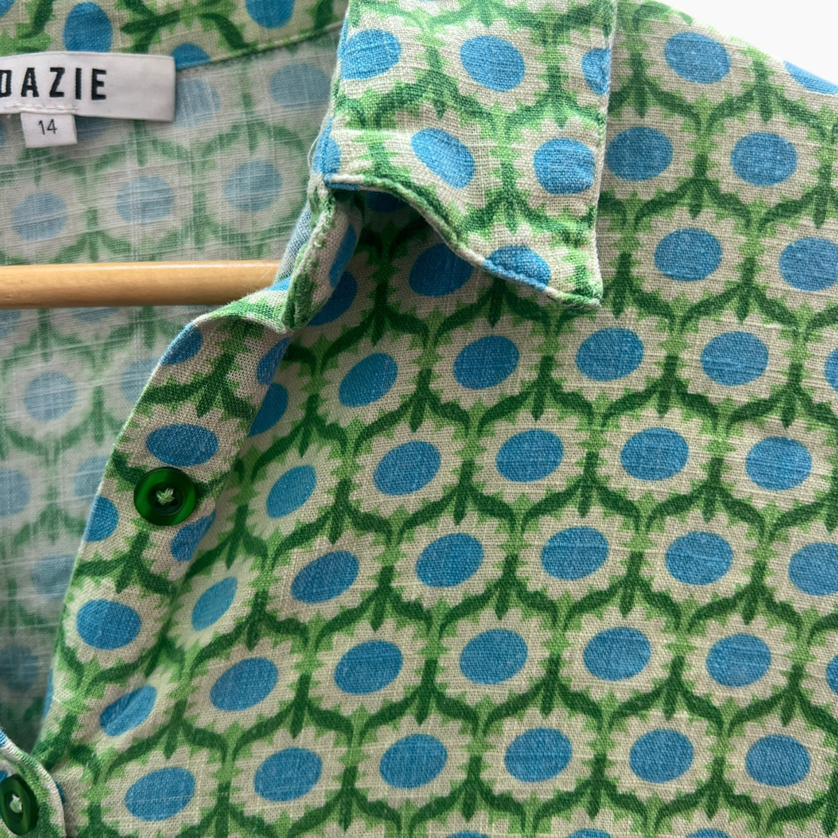 DAZIE GREEN & BLUE FLOWER SHIRT | 14