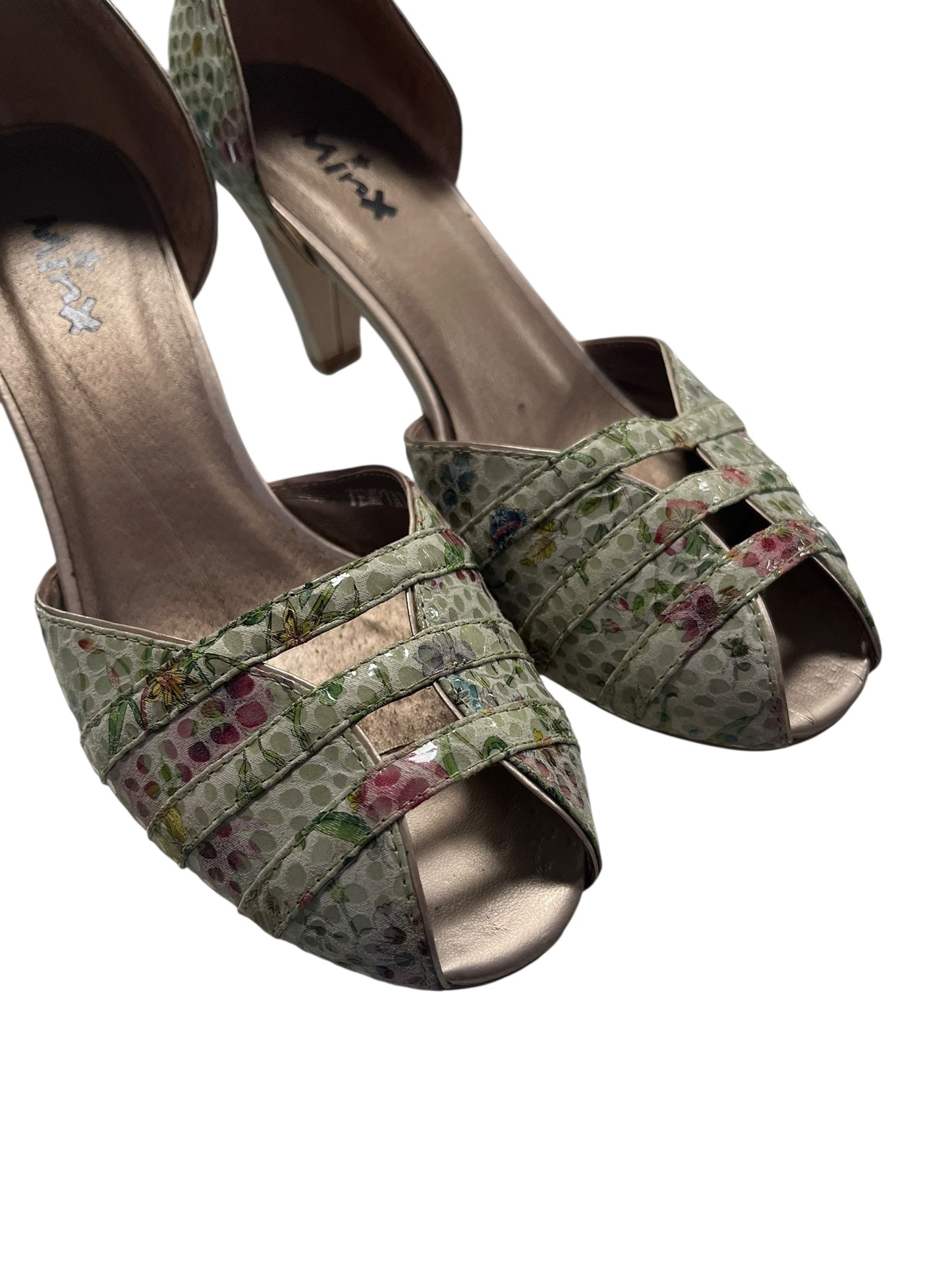MINX GREEN FLORAL HEELS | 40