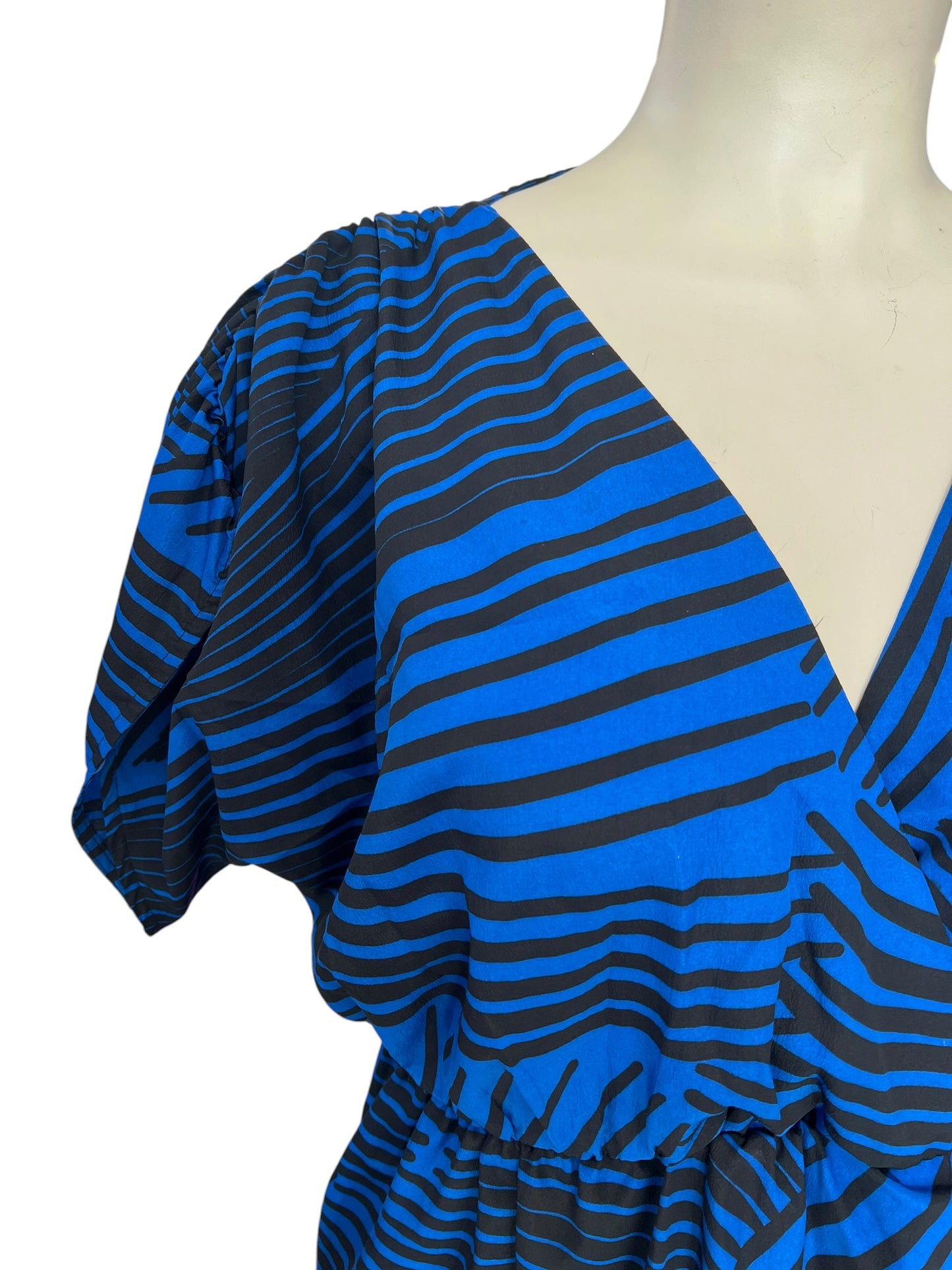 CITY CHIC BLUE STRIPED DRESS | Xs/16