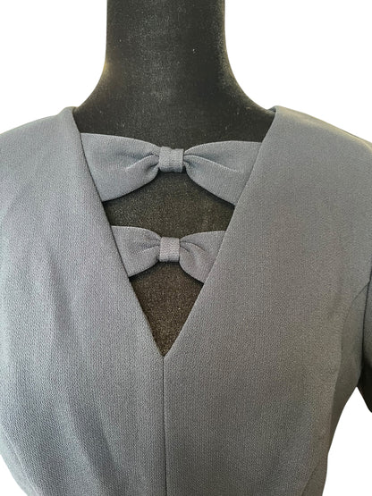 REVIEW NAVY BOW DRESS | 12
