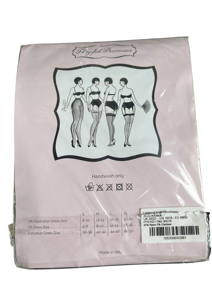 BETTIE PAIGE LEOPARD STOCKINGS UK20/22