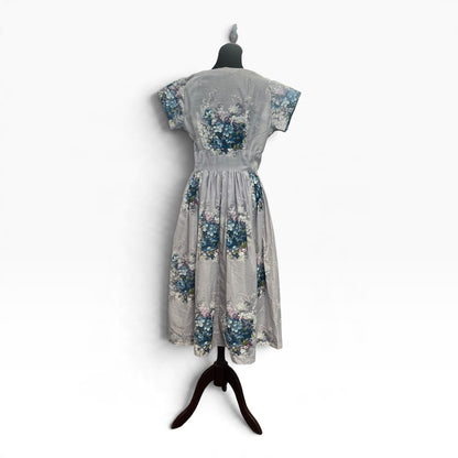 BLUEY/GREY OIL PAINTING DRESS | 10/12