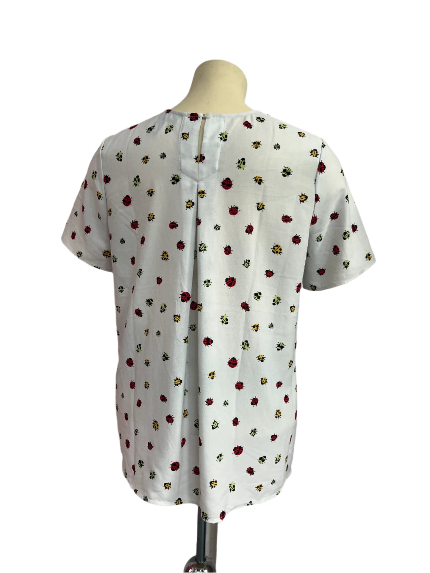 MODCLOTH LADYBIRD DROP BACK TOP SZ L/16
